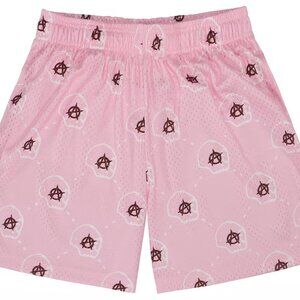 Bravest Studios Mens Mesh Shorts Anarchy Pink Size Large